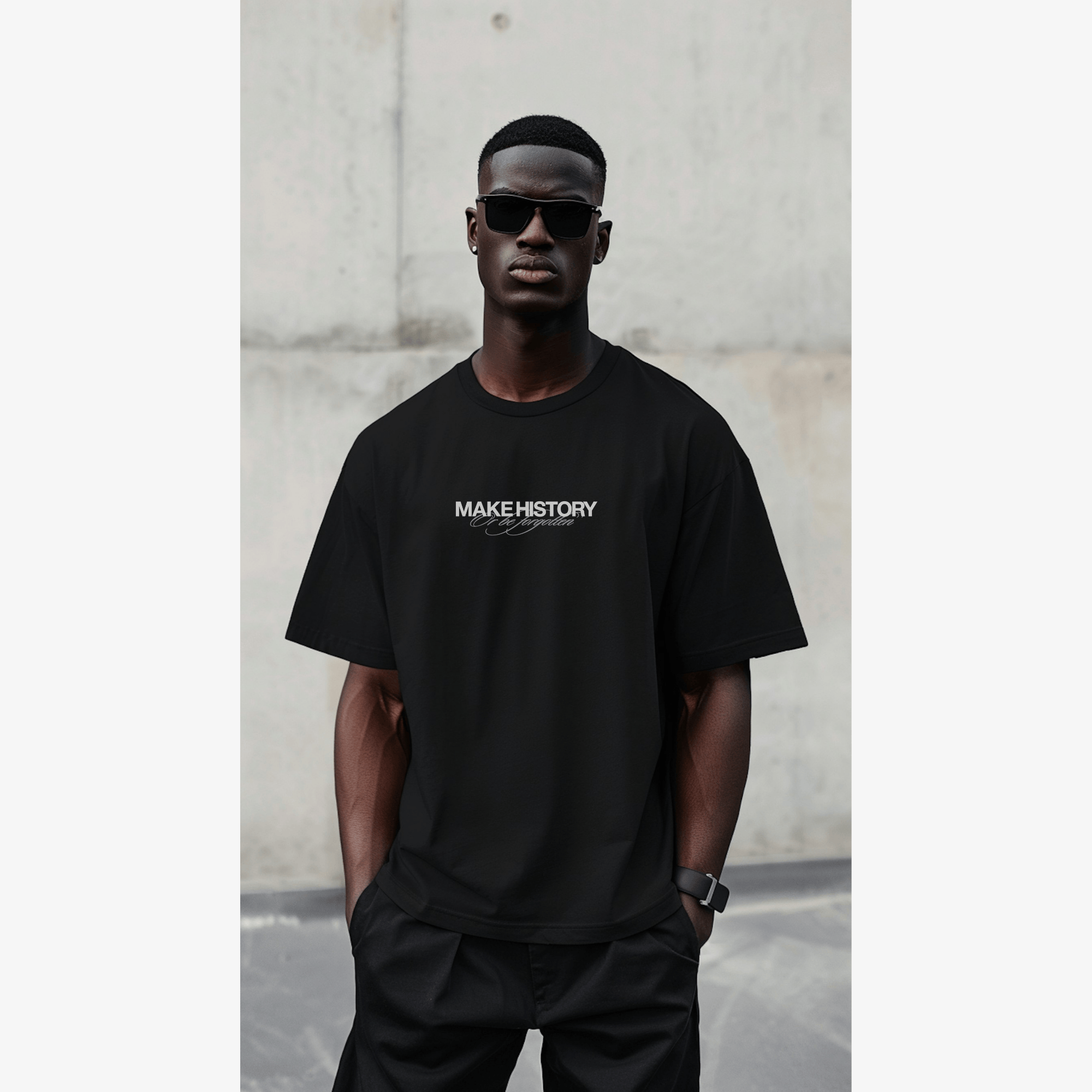 Make History Oversized Cropped T-shirt