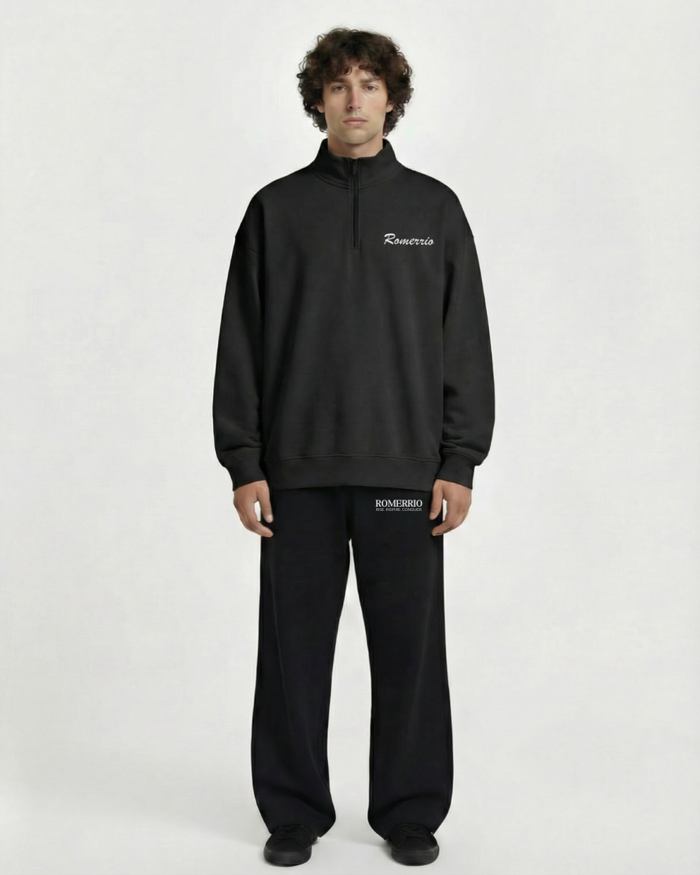 Heavy Oversized Half-Zip Sweatshirt