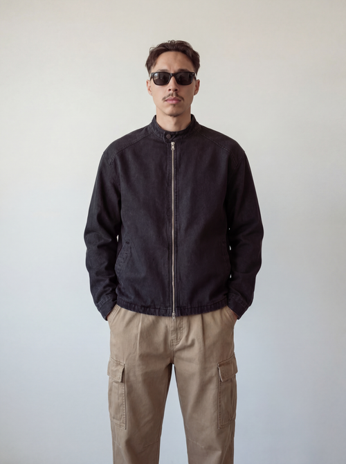 Double-zip Denim Jacket