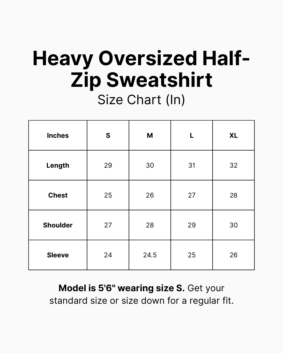 Heavy Oversized Half-Zip Sweatshirt