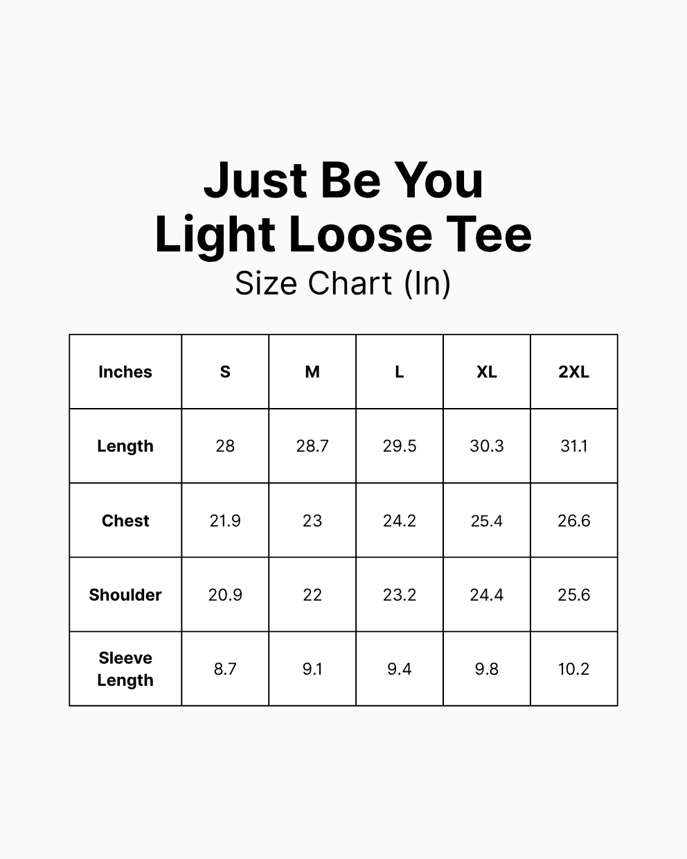Just Be You Light Loose Tee