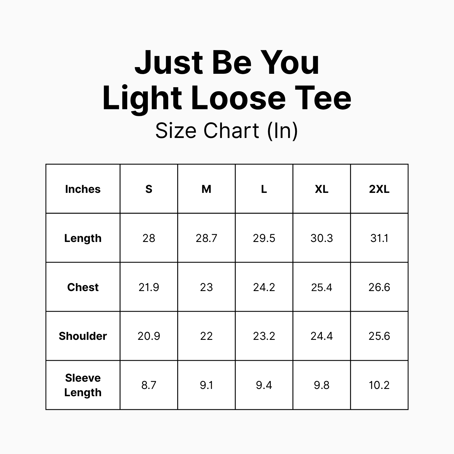 Just Be You Light Loose Tee
