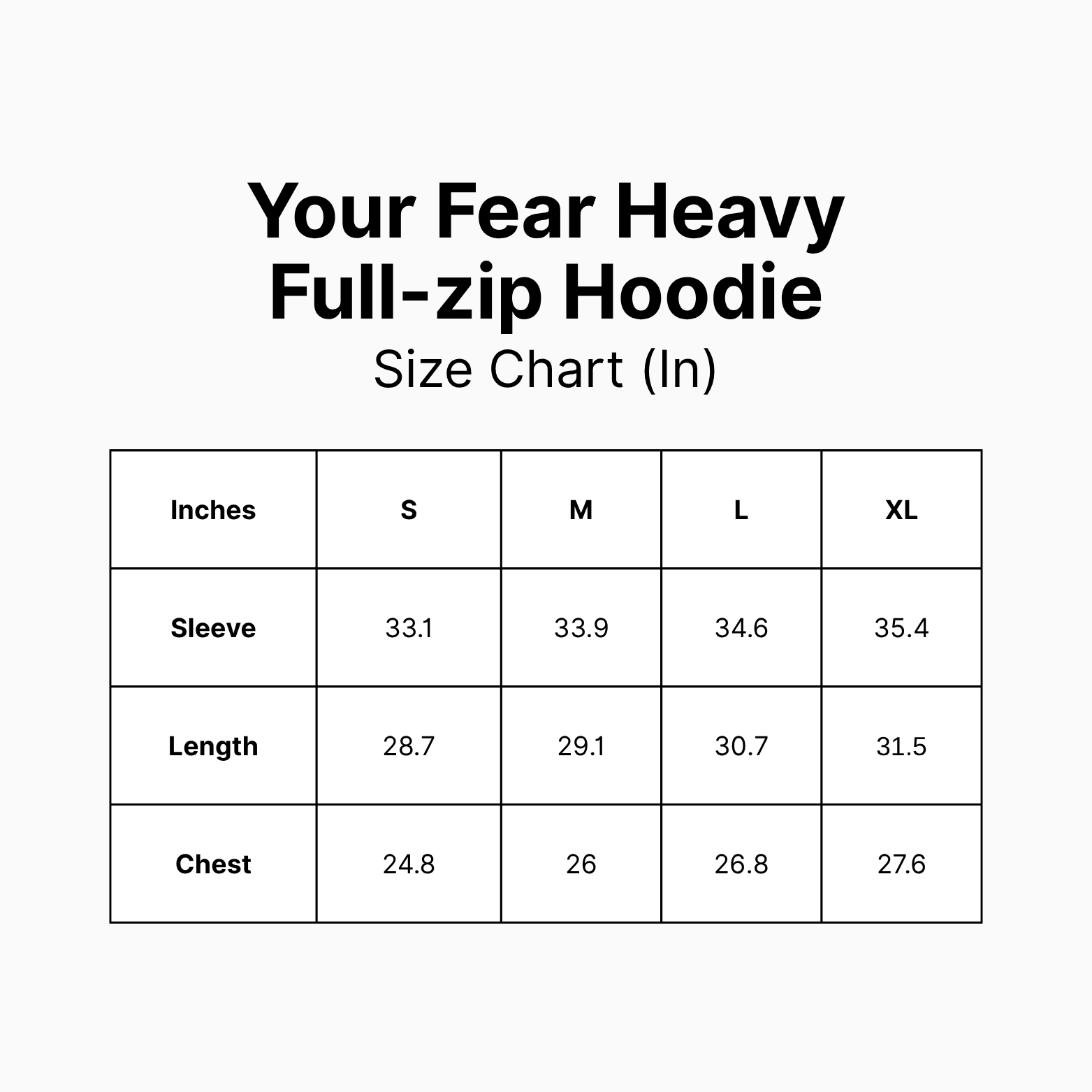 Your Fear Heavy Full-zip Hoodie