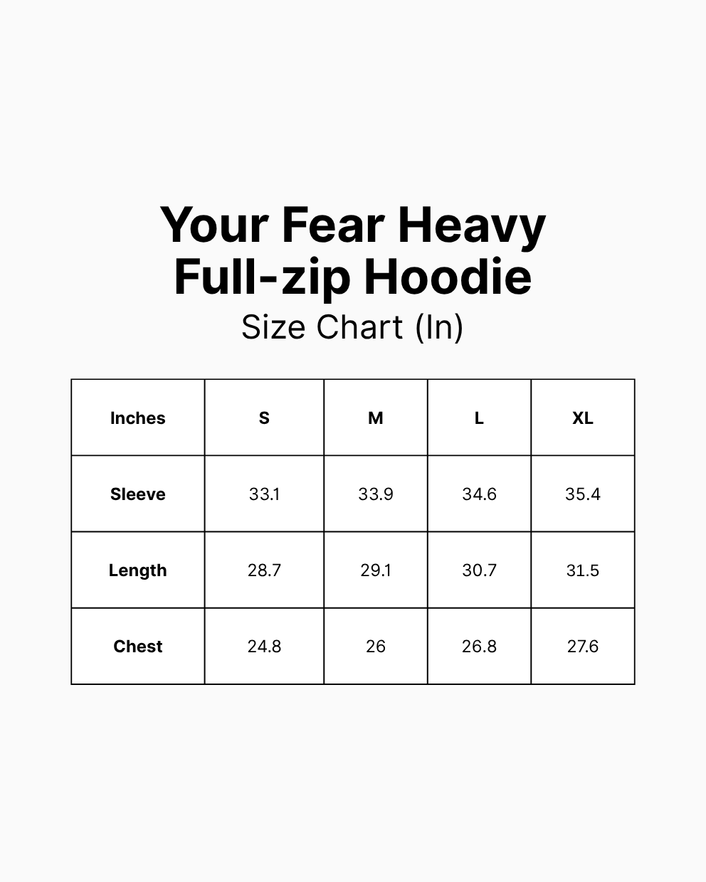 Your Fear Heavy Full-zip Hoodie
