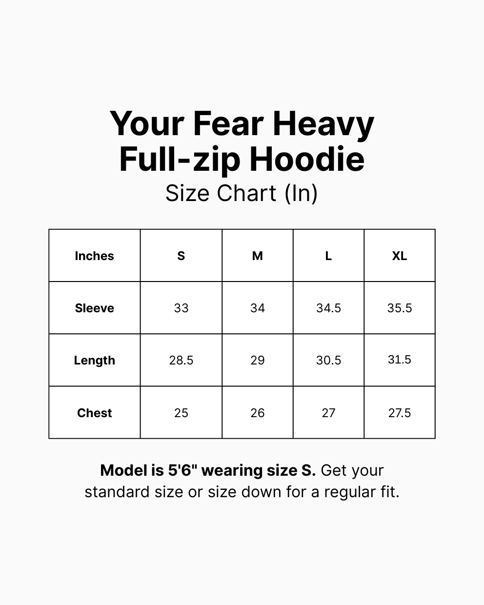 Your Fear Heavy Full-Zip Hoodie