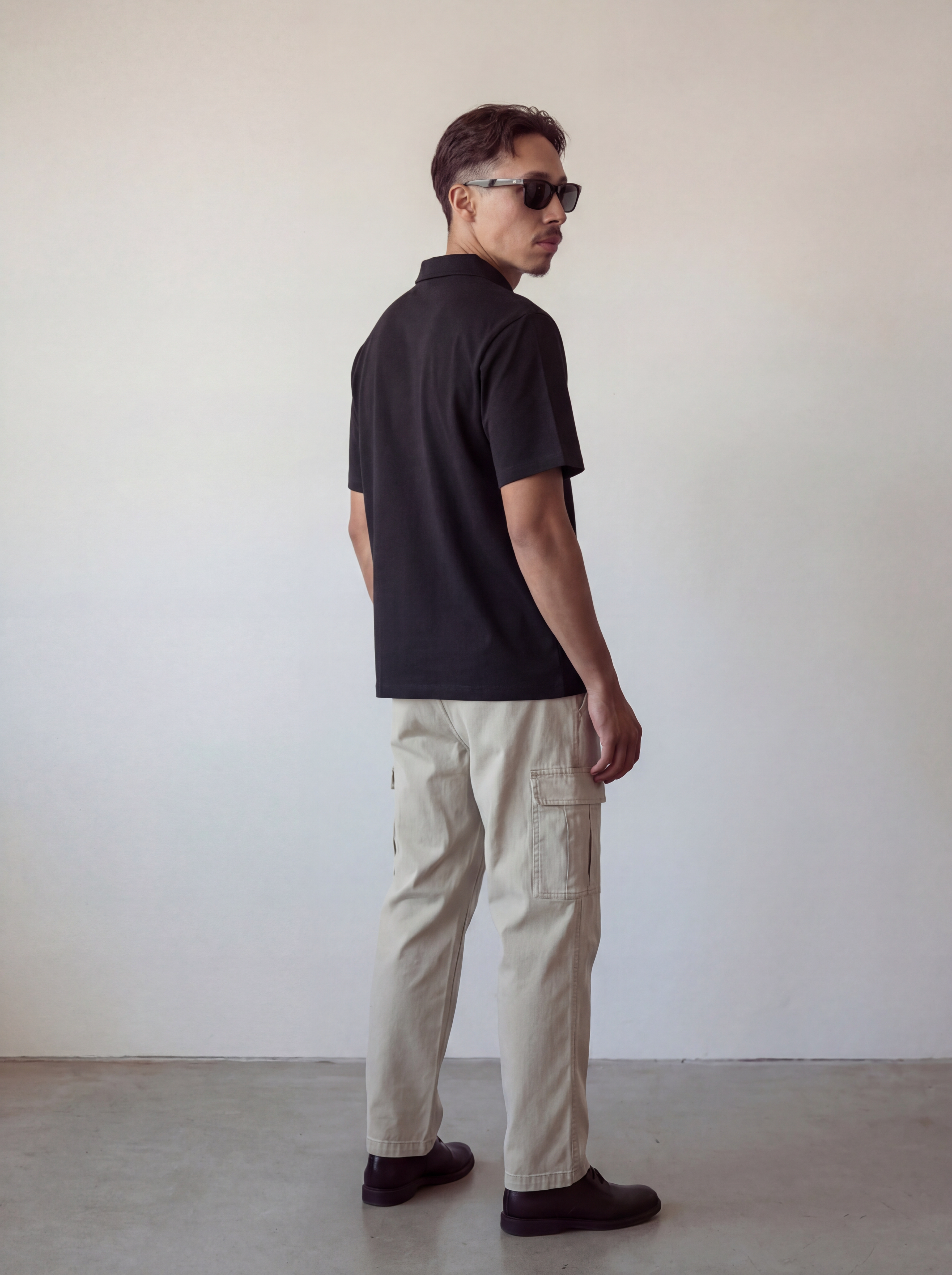 Half-Zip Cotton Polo Shirt