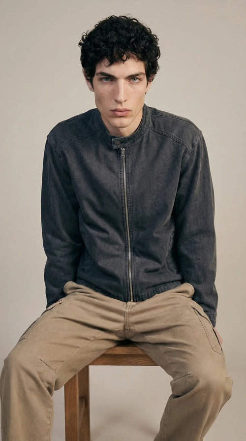 Double-zip Denim Jacket